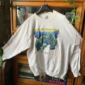 SAVE THE MANATEES Florida souvenir crewneck
